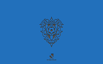 Avispa Fukuoka, blue background, Japanese football team, Avispa Fukuoka emblem, J1 League, Japan, football, Avispa Fukuoka logo HD wallpaper
