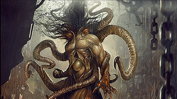 Medusa's Cousin, snake, hell, fantasy, creature, dark, warrior HD wallpaper