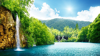 Waterfall, Scenery HD wallpaper