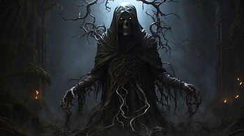 Horrifying Entity Emerging, scary, dark, Entity, forest, monster HD wallpaper