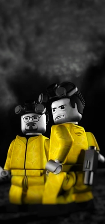Lego breaking bad, black, dark, yellow HD phone wallpaper