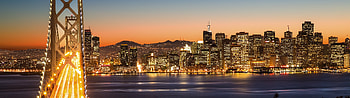 Oakland Skyline, San Francisco, Cityscape city lights, Landmark world HD wallpaper