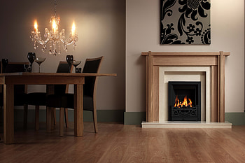 Interior, Miscellanea, Miscellaneous, Table, Living Room, Fireplace, Chandelier HD wallpaper