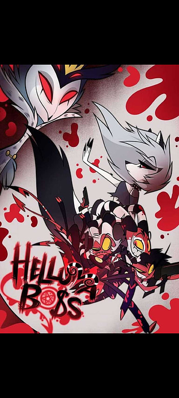 Helluva boss, red, art HD phone wallpaper