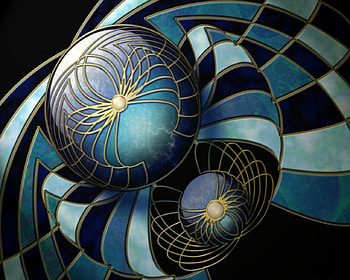 sympony in blue, in blue, fractal, blauw, sympony HD wallpaper