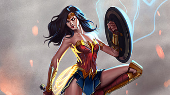Wonder Woman Up, wonder-woman, superheroes, artwork, digital-art, artstation HD wallpaper