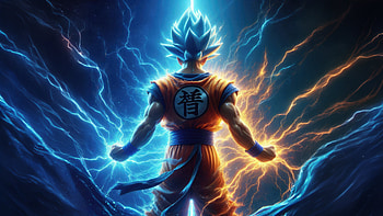 Golden Age Goku, goku, anime, artwork, art, digital-art, ai, artist, deviantart HD wallpaper