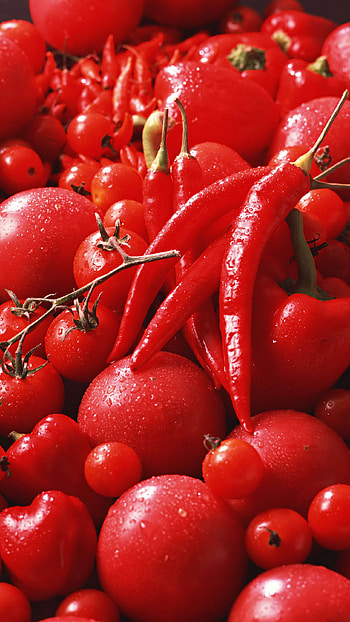 Red Colour, Red Colour Vegitables, Red Mirchi, Red Tomatoes, red colour vegetables HD phone wallpaper