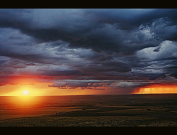 Its coming, landscape, dark, storm, sunset HD wallpaper