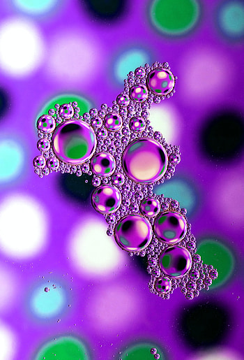 Abstract, Water, Bubbles, Drops, Multicolored, Motley, Blur, Smooth HD phone wallpaper