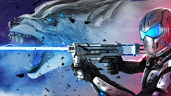 Bounty Hunter Wolf Art, artist, artwork, digital-art HD wallpaper