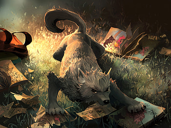 Art, Wolf, Book, Prank, Gap, Rupture HD wallpaper