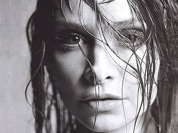 Calista Flockhart, nice pic, black and white, pretty face, actress, female HD wallpaper
