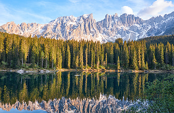 Nature, Trees, Sky, Mountain, Vertex, Lake, Reflection, Tops HD wallpaper