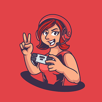 Gamer Girl, Mascot logo design, Beautiful characters, Gaming passion HD phone wallpaper