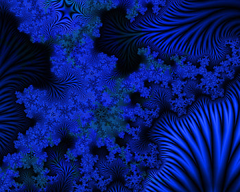 Blue Delta, blue, fractal, abstract, textures HD wallpaper