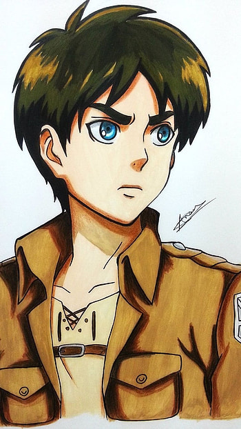 Eren Yeager, Painting HD phone wallpaper