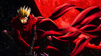 Trigun - vash the stampede and red moon dark galaxy, Anime HD wallpaper