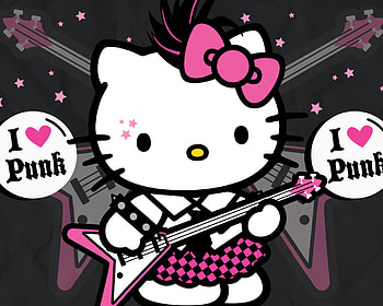 Punk, Hello Kitty HD wallpaper