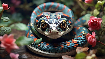 Cute Snake, snake, cute, Big Eyes, poison, cobra HD wallpaper