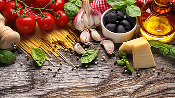 Mediterranean cuisine, Flavorful pasta, Savory dish, Gastronomic delight HD wallpaper