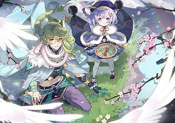 Baizhu & Qiqi, Qiqi (Genshin Impact), Baizhu (Genshin Impact), video game, Genshin Impact HD wallpaper