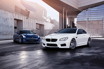Auto, Nissan, Bmw, Cars, Nissan Gt-R, Bmw M6 HD wallpaper