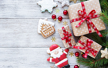 Christmas Time, wooden, gingerbread, presents, Christmas, Santa HD wallpaper
