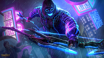 Smite Neon Hero, smite, games, artstation HD wallpaper