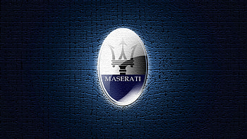 Maserati'(LoGo)'Statement, blue, logo, statement, silver, maserati, shiny HD wallpaper