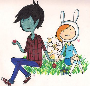 Adventure time with Fionna and Cake, fionna, adventure time, marshal lee, cat, cake HD wallpaper