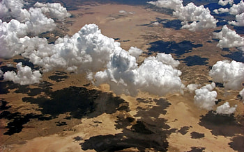 Nature, Clouds, Land, Height, Shadows, Volumetric, Voluminous HD wallpaper