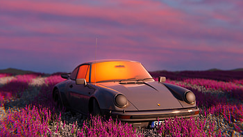 Porsche In Outrun, porsche, cars, outrun HD wallpaper