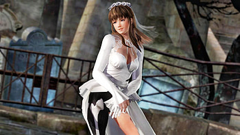 Hitomi, Wedding, Cute, Pretty, Costume, Halloween, Wedding Dress, Dead Or Alive 5, Bride, DOA5 HD wallpaper