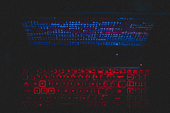 Codes, glow, laptop, dark HD wallpaper