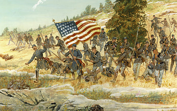 Gettysburg flag, American history, Battle of Gettysburg, Patriotic painting HD wallpaper