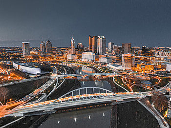 Columbus Ohio skyline, Nighttime views, City prints, Urban graphy HD wallpaper