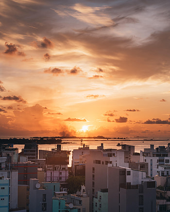 Cities, Sunset, Sun, City, Evening HD phone wallpaper