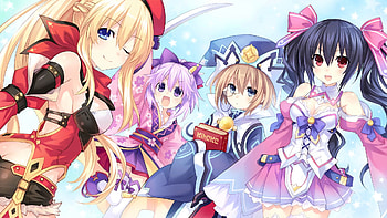 Neptune (Hyperdimension Neptunia), Video Game, Megadimension Neptunia Vii, Blanc (Hyperdimension Neptunia), Noire (Hyperdimension Neptunia), Vert (Hyperdimension Neptunia) HD wallpaper