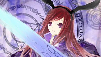 Preview fairy tail, erza scarlet, girl, anime, sword HD wallpaper