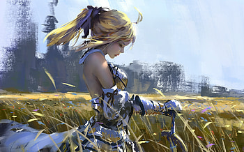 Saber Lily, Fate/stay Night, outdoor, art HD wallpaper