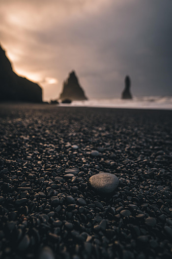 Nature, Sunset, Beach, Rock, Rocks, Stone HD phone wallpaper