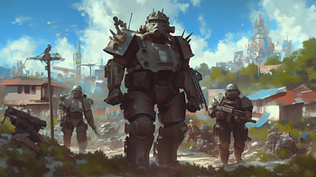 Fallout T-60 Power Armor Collection, video game, Fallout HD wallpaper