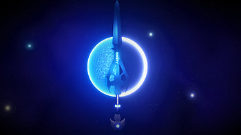 black hole, star, sword, Korea, blue HD wallpaper