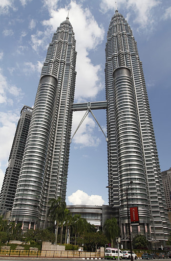 Petronas Twin Towers, Architectural marvel, Iconic structure, Landmark building HD phone wallpaper