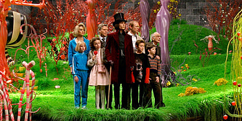 Charlie and the Chocolate Factory, Johnny Depp, Fantasy adventure, Tim Burton HD wallpaper