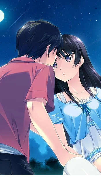 Anime Couple, Night, Love HD phone wallpaper
