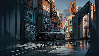 Muscle Car Of The Street, cars, artist, artwork, digital-art HD wallpaper