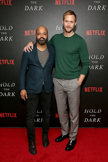 Dalexander Skarsgard, Jeffrey Wright, Hold the Dark, NY screening HD phone wallpaper