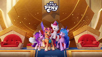 Sunny Starscout, Hitch Trailblazer, Izzy Moonbow, Zipp Storm And Pipp Petals My Little Pony A New Generation HD wallpaper